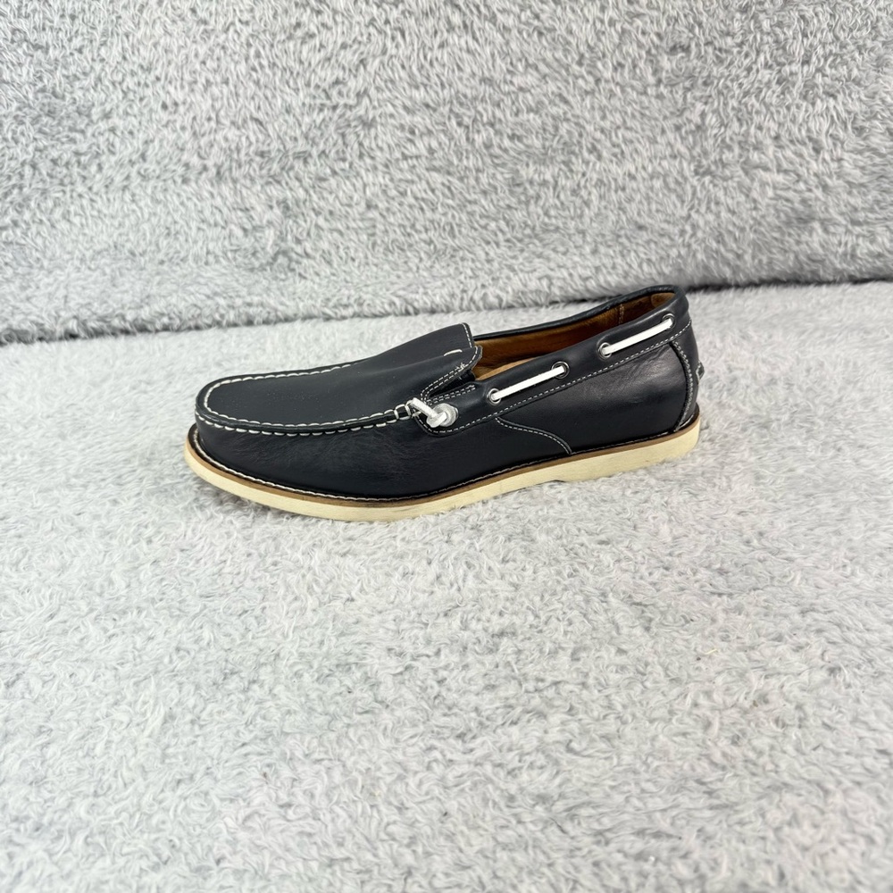 VIONIC Greyson Boat Shoe Mens 7 Blue Leather Preppy Coastal **READ DESCRIPTION**